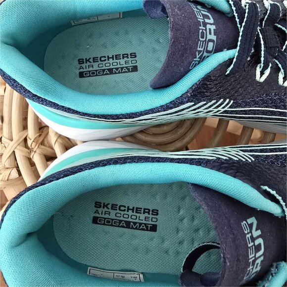 NEW Skechers Ultra Go Run Max Cushion Elite Blue Turquoise Sneakers Women's 7 - Picture 11 of 15